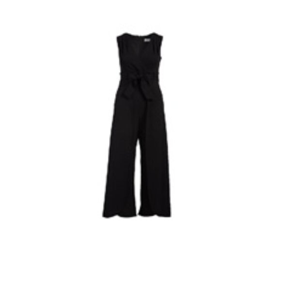 Shelby & Palmer Pants - Shelby & Palmer Elegant Black Sleeveless Jumpsuit